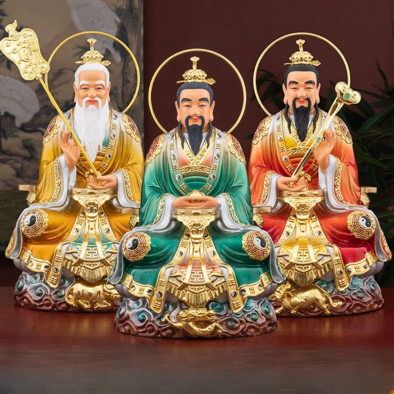 Zestaw brązowych posągów San Qing Dao Zu